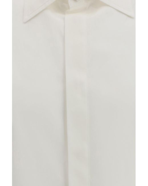 Valentino White Rockstud Untitled Cotton Shirt for men
