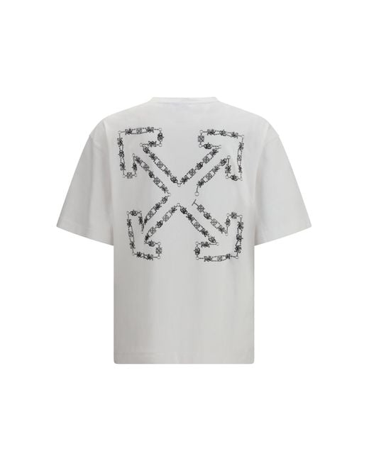 Off-White c/o Virgil Abloh White Chain Araldic Arrow T-Shirt for men