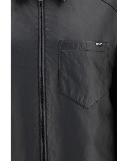 Prada Black Jacket Nappa Leather for men