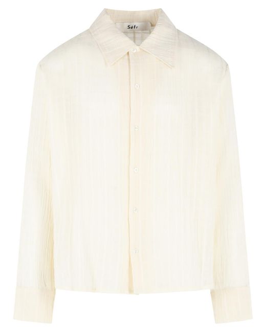 Séfr White 'Ignacio' 'Cloud' Cotton Shirt for men