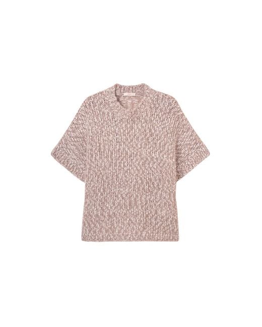 Fedeli Pink "Salgemma" Short Sleeves Sweater
