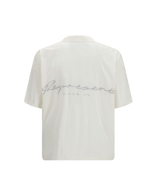Represent White Western Dobermans T-Shirt Flat for men