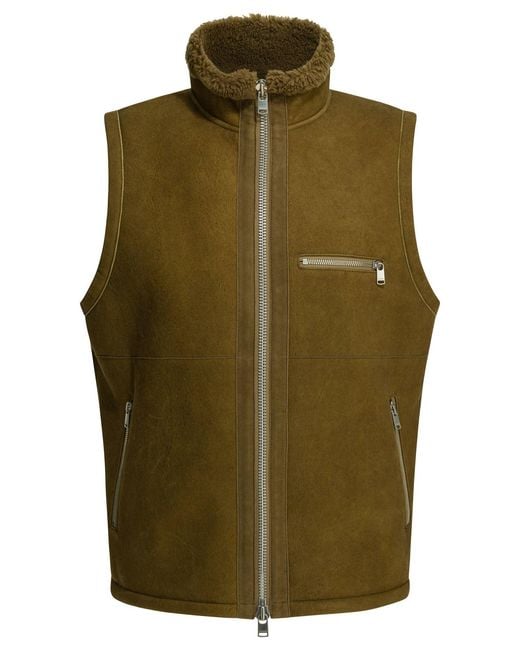 Nonnative Green Shearling Sleeveless Jacket