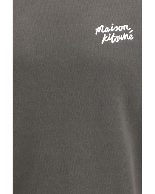 Maison Kitsuné Gray Cotton Sweatshirt Beluga for men