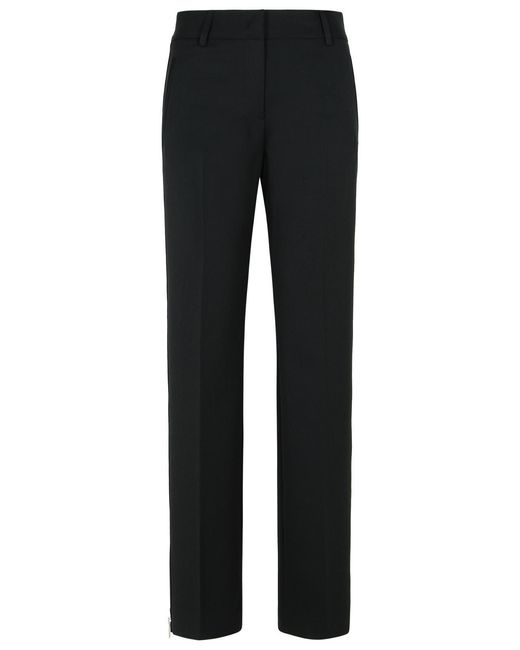 MSGM Black Polyester Pants