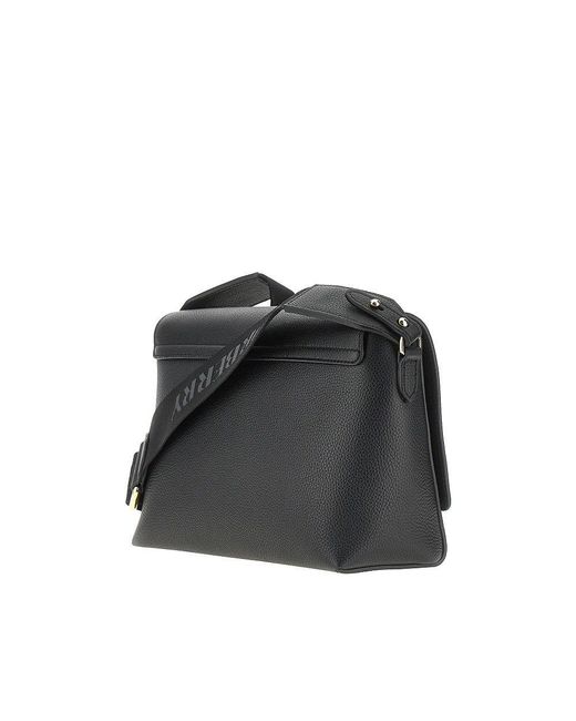 Burberry Black 'Note' Leather Shoulder Bag