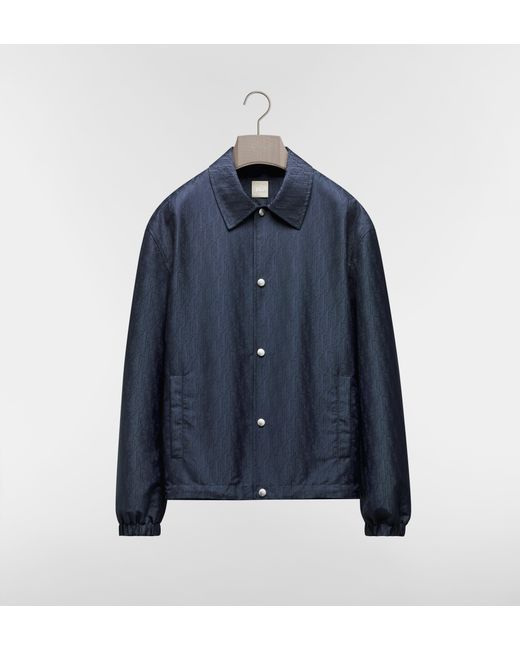 Men's Blue Oblique Coach Jacket