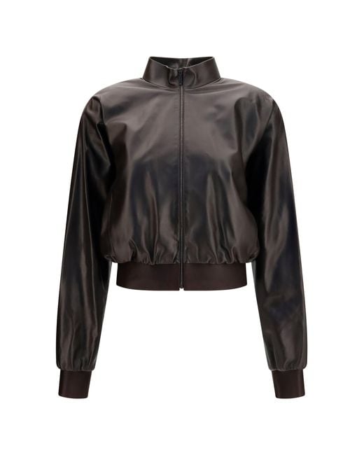 Gucci Black Soft Nappa Bomber Jacket