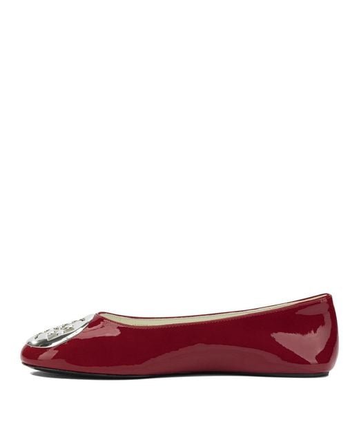 Tory Burch Red Ballerinas
