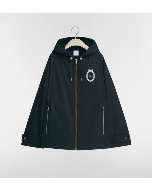 Dior Blue Silk Blend Windbreaker Jacket