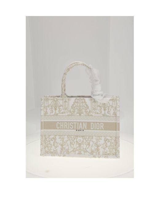 Women's Grey Dior Medium Tote Bag