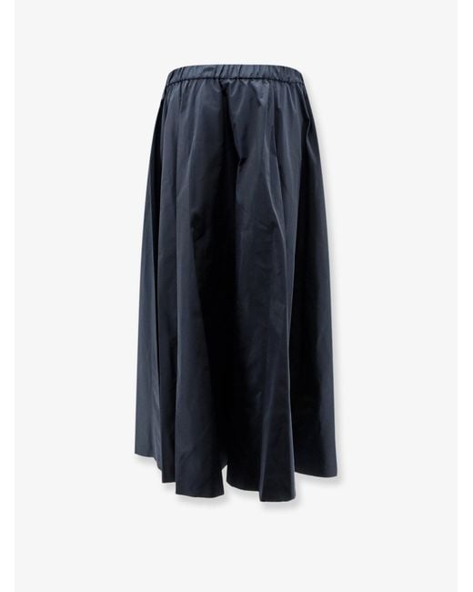 Aspesi Blue Taffeta Long Skirt