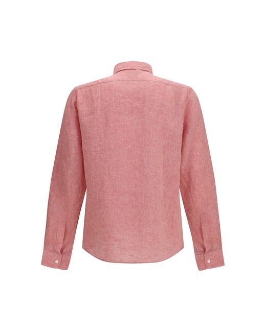 Boss Pink Shirt Regular-Fit Linen for men
