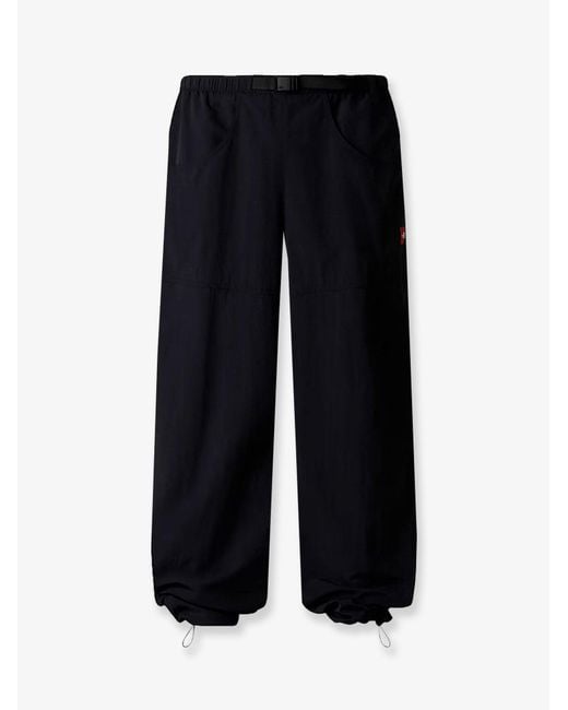 The North Face Blue Nylon Trousers With Logo Patch