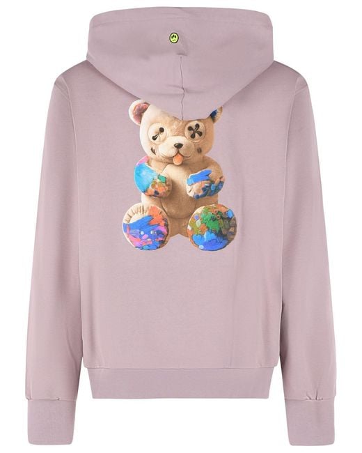 Barrow Pink Smoke Cotton Sweatshirt for men
