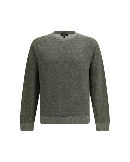 Loro Piana Green Cotton Crew Neck Sweatshirt for men