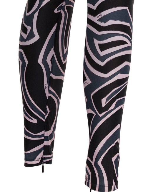 Emilio Pucci Black Leggings With Print