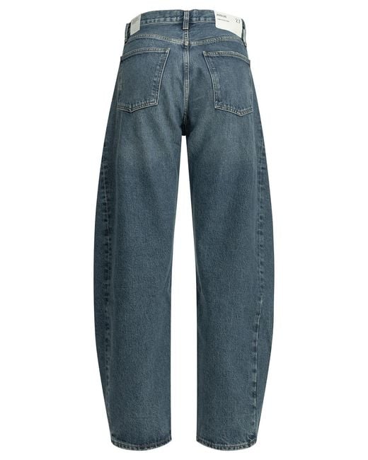 Agolde Blue Luna Pieced Wide-Leg Jeans