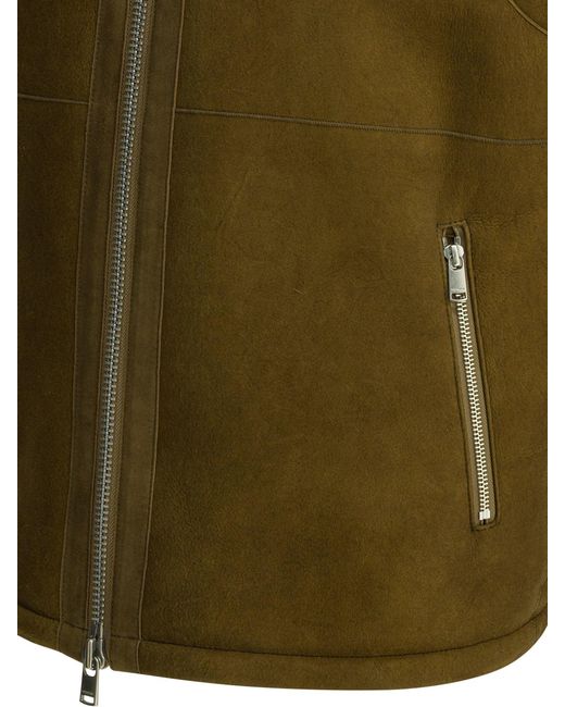 Nonnative Green Shearling Sleeveless Jacket