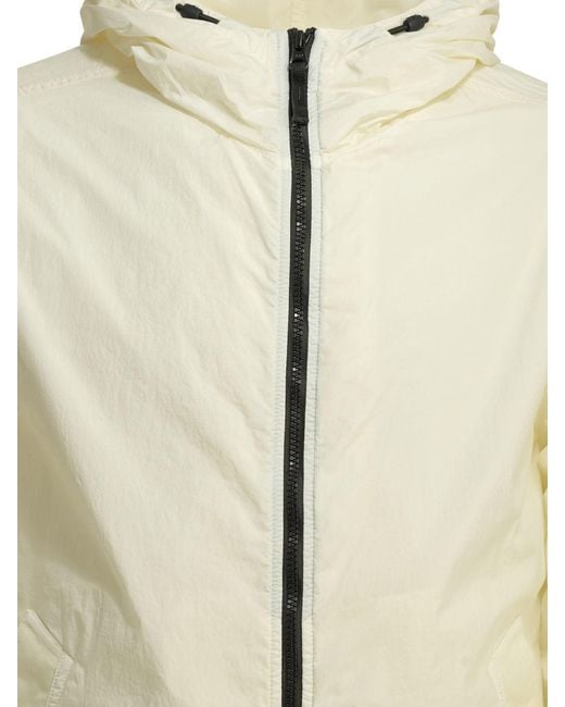 Stone Island Natural "Crinkle Reps Ny" Windbreaker Jacket for men