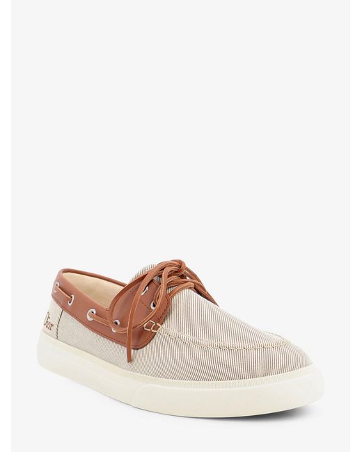 Dior Brown Dior Chester Dioriviera Canvas And Leather Loafers for men