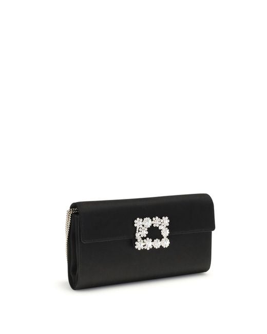 Roger Vivier Black Efflorescence Pochette