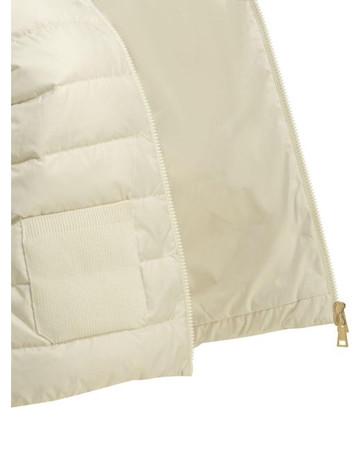 Moncler Natural Padded Wool Cardigan