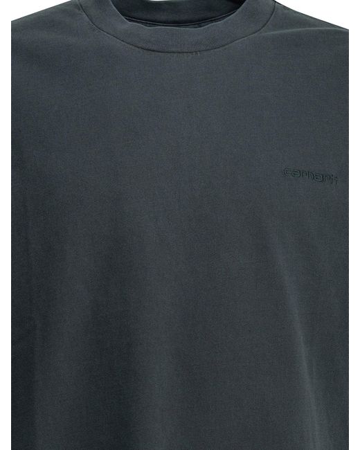 Carhartt Gray Benton Crewneck Cotton T-Shirt for men