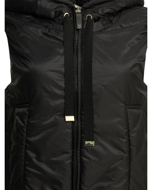 Max Mara Black Water-Repellent Sleeveless Jacket