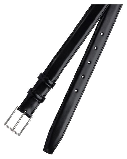 Céline Black Bc-17 Bull Leather Belt for men