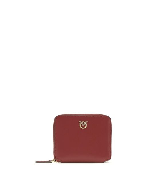 Pinko Purple Zip-Around Wallet Dark Calf Leather