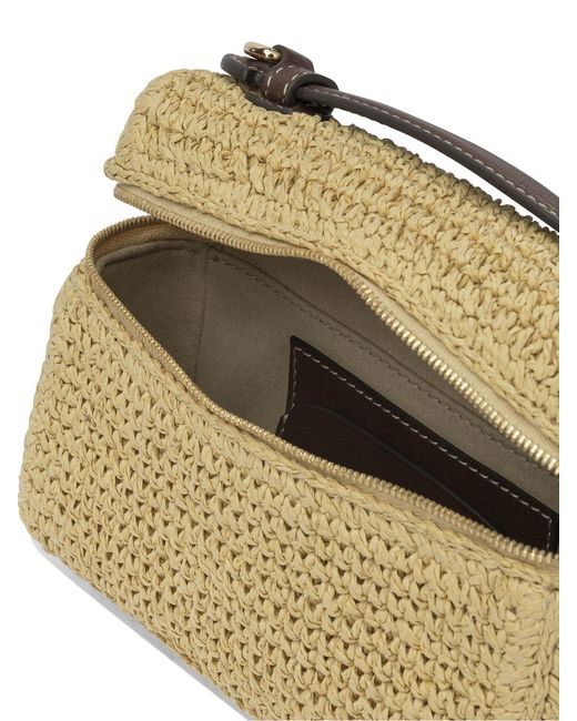 Tory Burch Metallic Paper Straw Polyurethane Polyamide Handbag