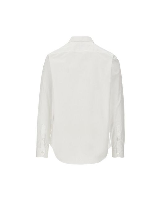 Emporio Armani White Poplin Shirt for men