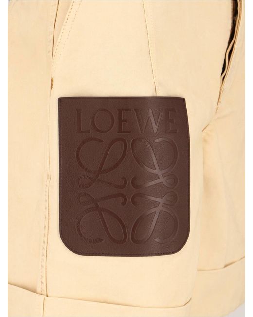 Loewe Natural Anagram Cotton Shorts