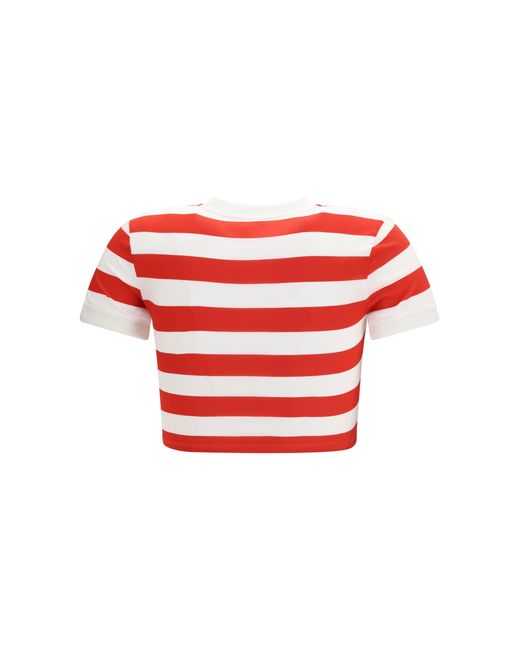 Fiorucci Red Striped T-Shirt With Logo