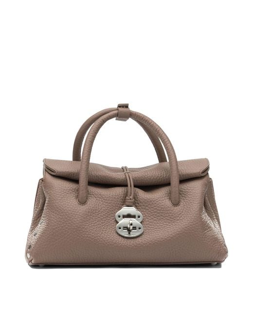 Zanellato Metallic Handbags Brown