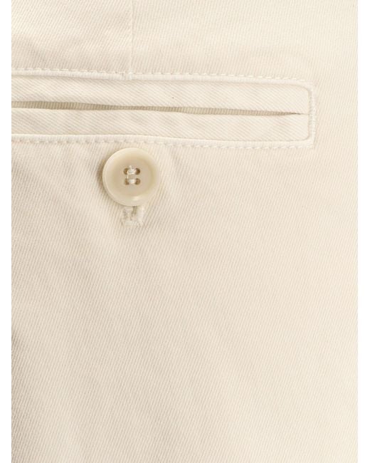 Aspesi White Cotton Trousers