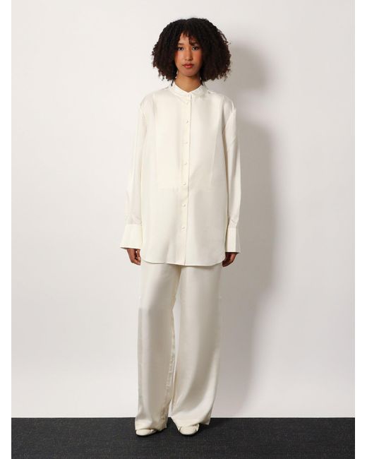 Rohe White Jogger Silk Trouser