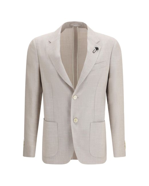 Lardini White Blazer Roma for men