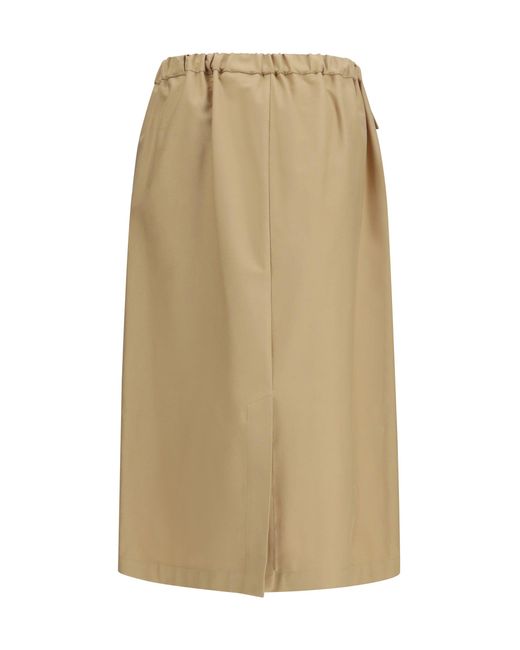 Fabiana Filippi Natural Midi Skirt Cotton