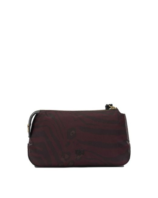 Pinko Purple Bordeaux Polyamide Pouch