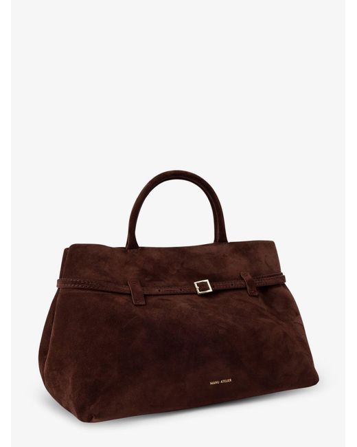 MANU Atelier Brown Le Cambon 35 Suede Shoulder Bag
