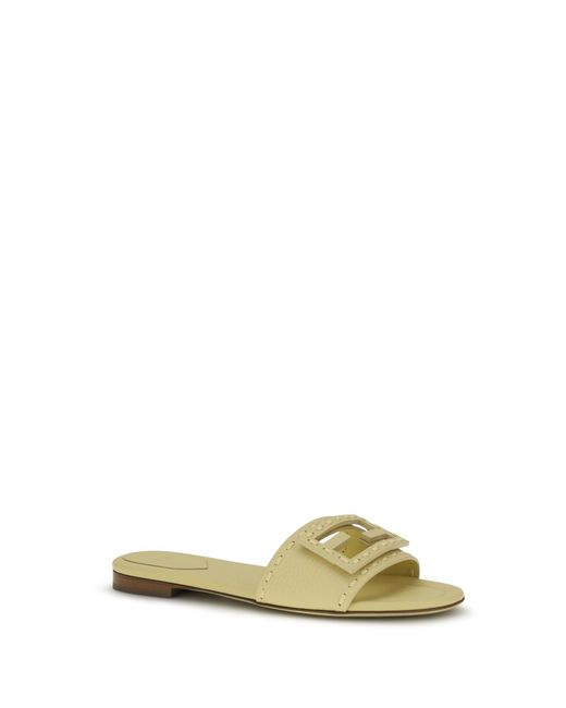 Fendi Metallic Baguette Sandals