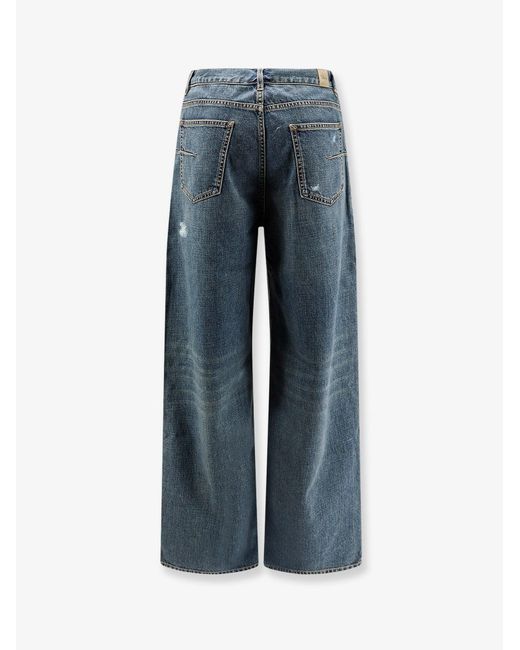 Dior Blue Dior Destroyed-Effect Denim Jeans for men