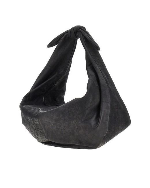 AUTENTICA 504 Black Nappa Leather Large 'Adara' Bag