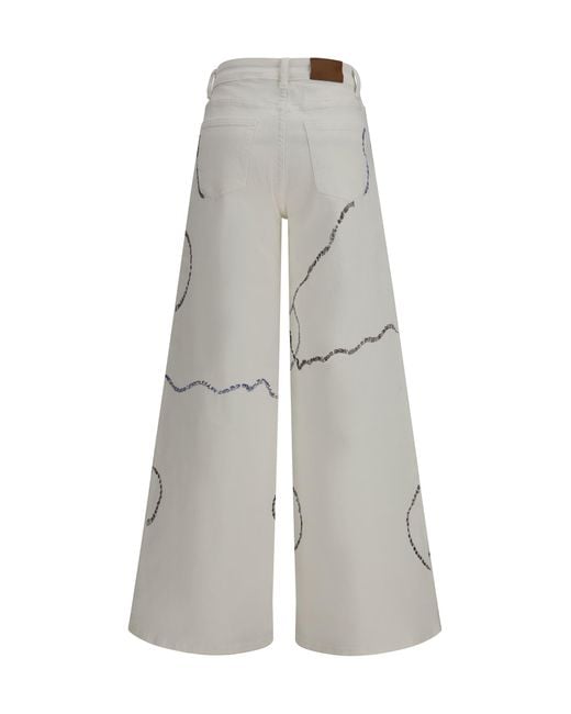 Ella White Jeans Palazzo Long
