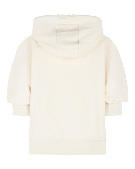 Moncler Natural Ivory Cotton Hoodie