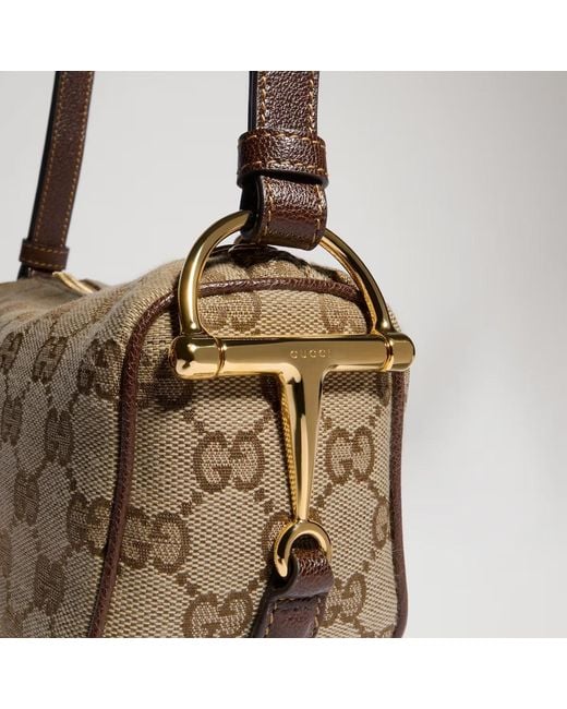 Gucci Natural "Half Horsebit" Small Shoulder Bag