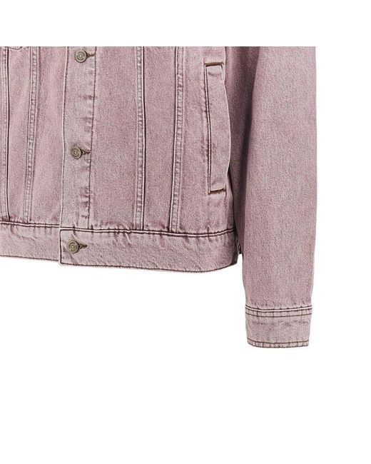 Les Deux Pink 'Rally' Denim Jacket for men