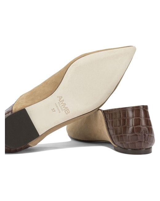Ammb Milano Brown Leather Ballerinas